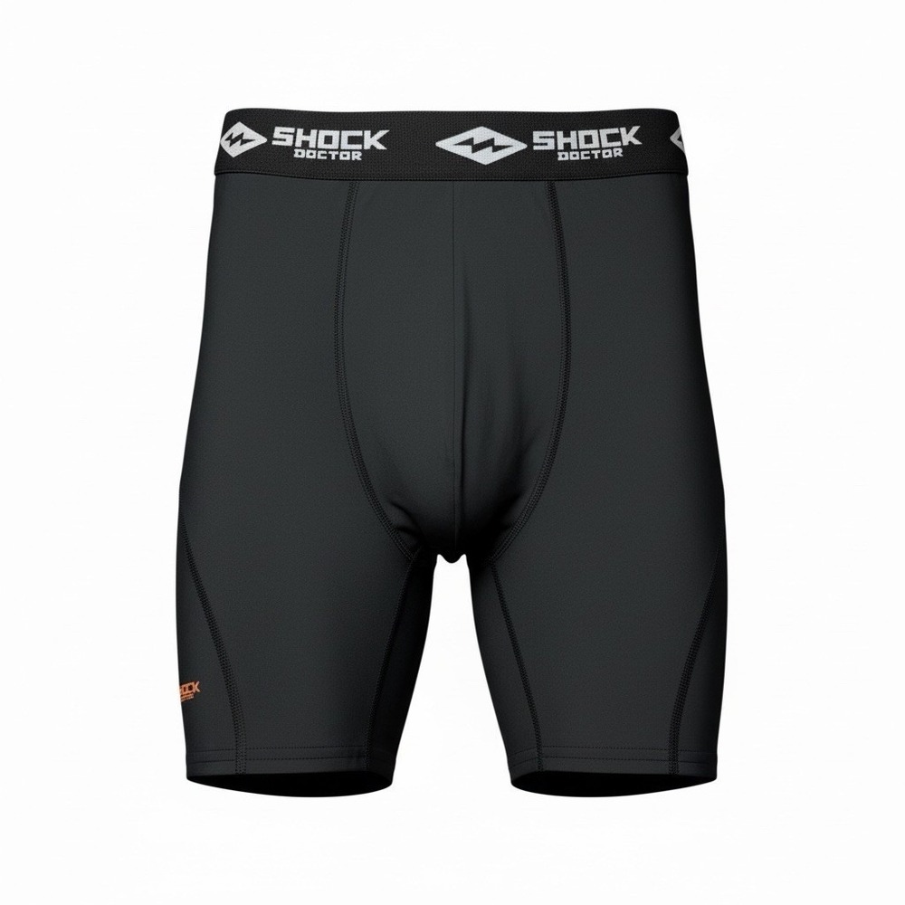 Shock Doctor Compression Shorts Cup Pocket Mens‎ Medium Black Athletic Gym